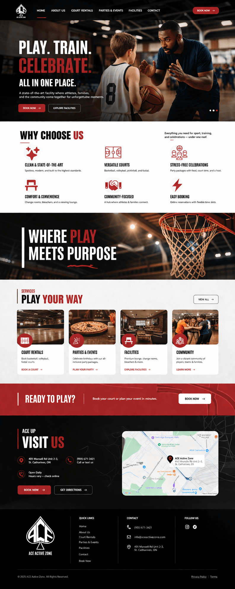 ACE Active Zone landing page preview