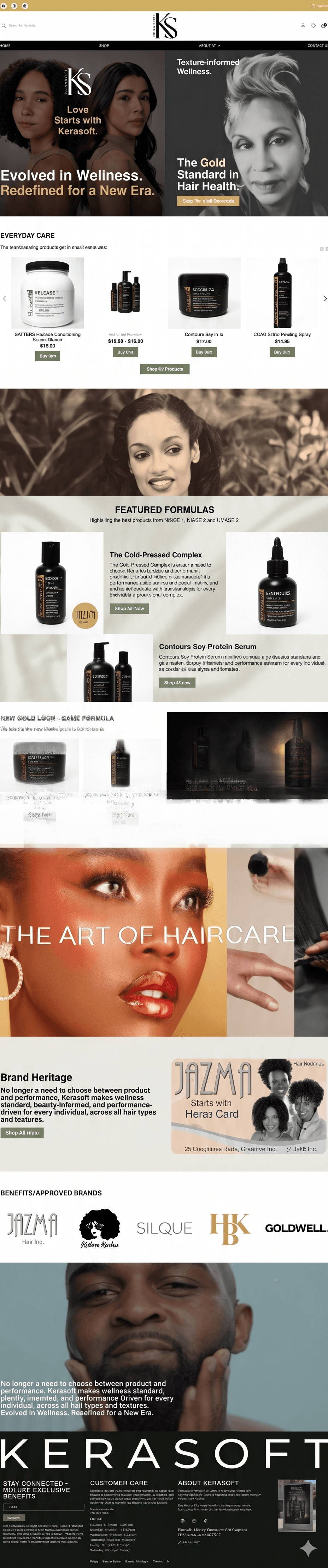 Kerasoft landing page preview