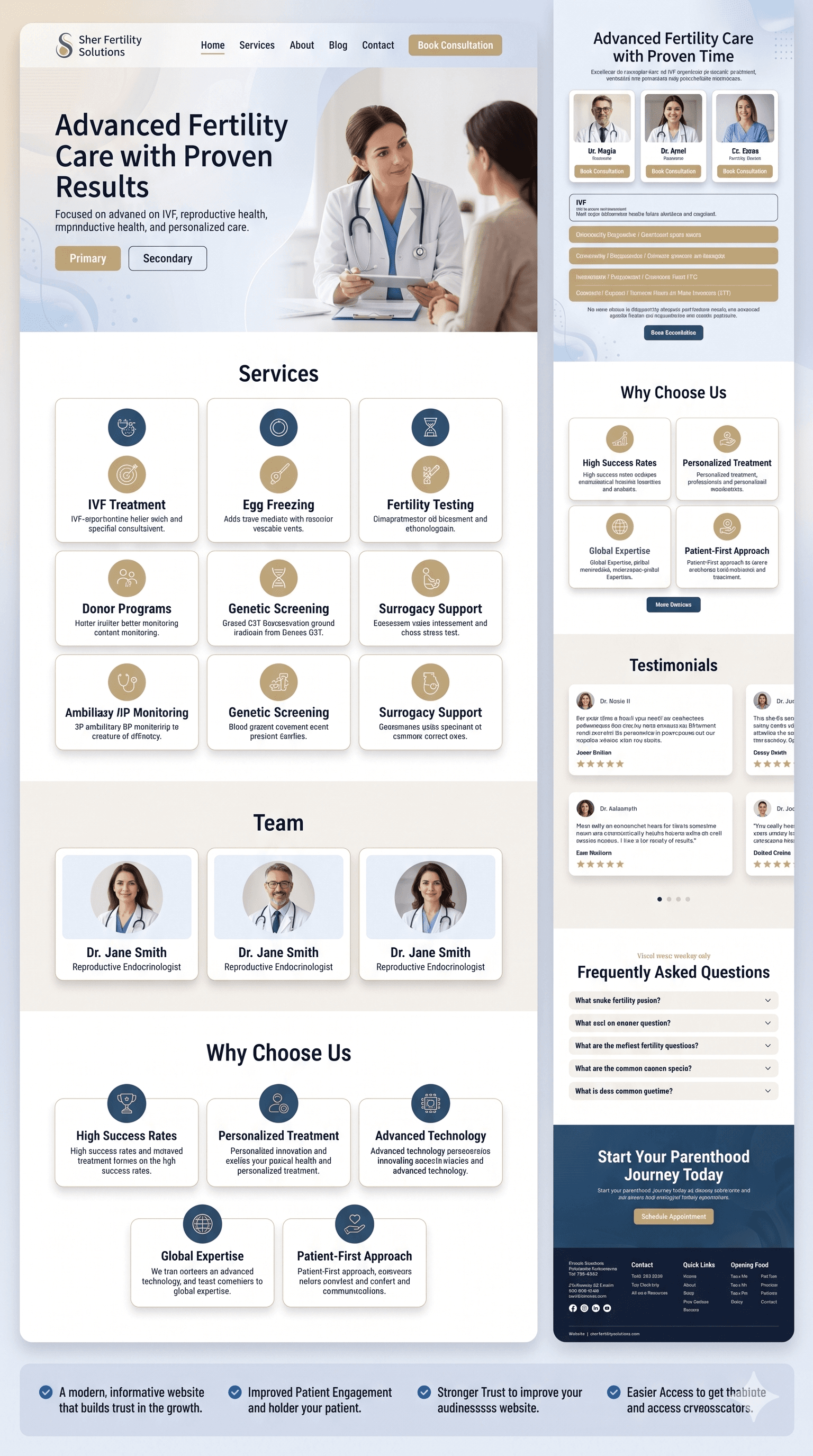 Sherfertility Solutions landing page preview