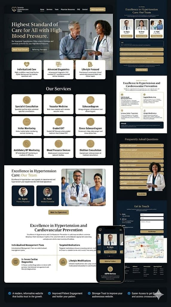 Toronto Hypertension Clinic landing page preview